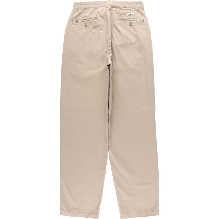 Ralph Lauren Polo Ralph Lauren Two-Pleat Chino Pants, Men's Size W29 (approx.) cotton Beige type Vintage Second Hand