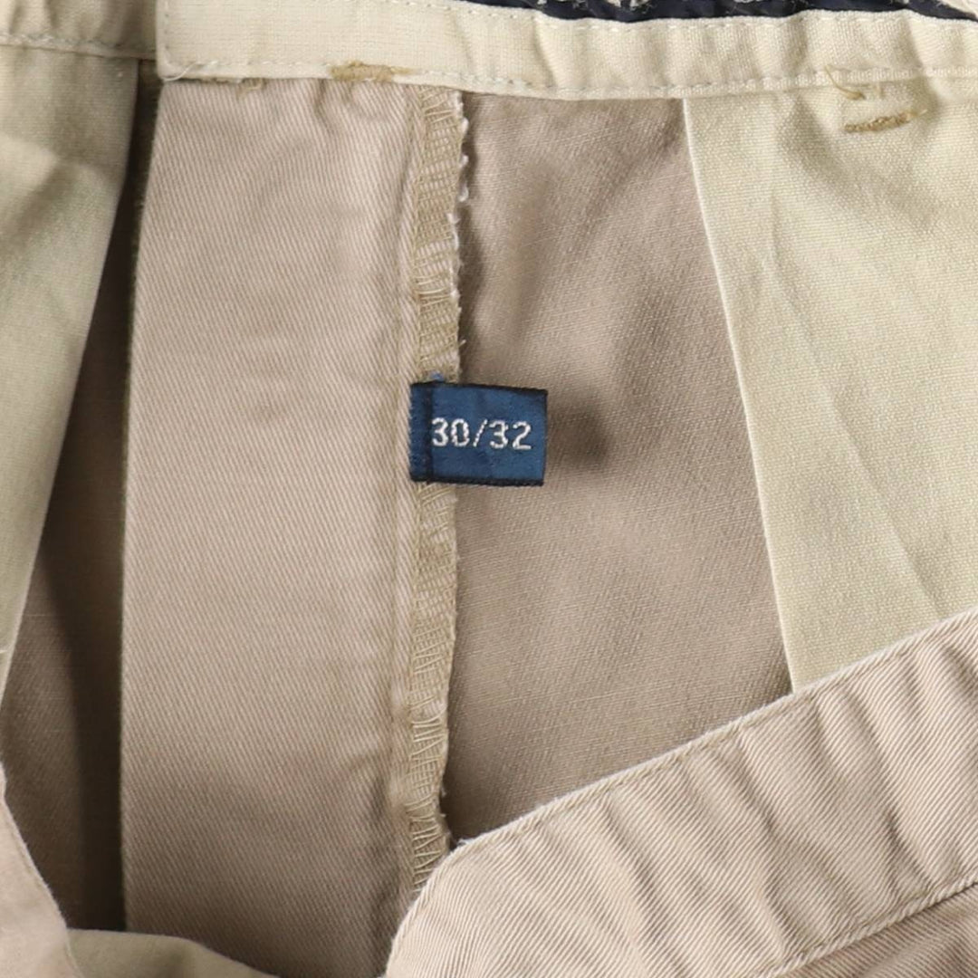 Ralph Lauren Polo Ralph Lauren Two-Pleat Chino Pants, Men's Size W29 (approx.) cotton Beige type Vintage Second Hand