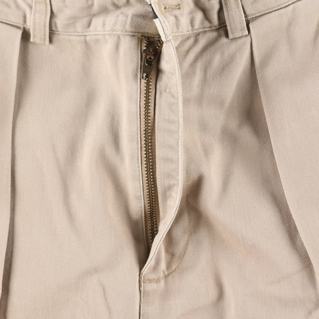 Ralph Lauren Polo Ralph Lauren Two-Pleat Chino Pants, Men's Size W29 (approx.) cotton Beige type Vintage Second Hand