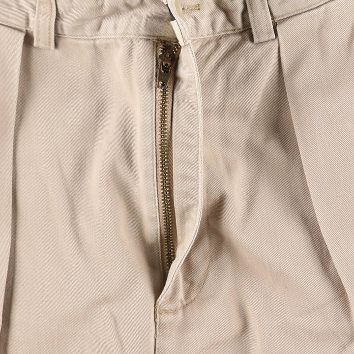 Ralph Lauren Polo Ralph Lauren Two-Pleat Chino Pants, Men's Size W29 (approx.) cotton Beige type Vintage Second Hand
