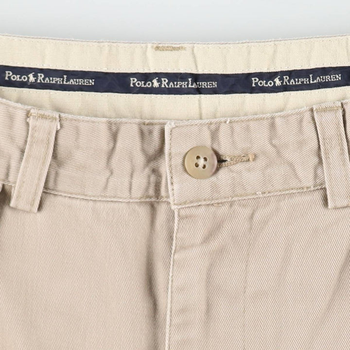 Ralph Lauren Polo Ralph Lauren Two-Pleat Chino Pants, Men's Size W29 (approx.) cotton Beige type Vintage Second Hand