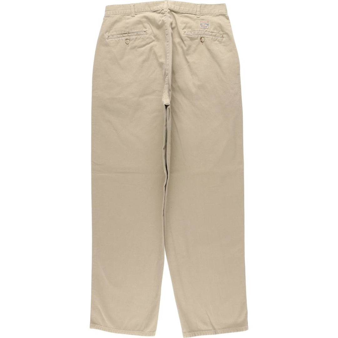 Ralph Lauren POLO by Ralph Lauren Two-pleat Chino Pants for Men, W32 equivalent cotton Beige type Vintage Second Hand