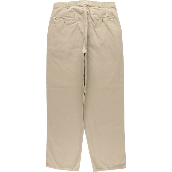Ralph Lauren POLO by Ralph Lauren Two-pleat Chino Pants for Men, W32 equivalent cotton Beige type Vintage Second Hand