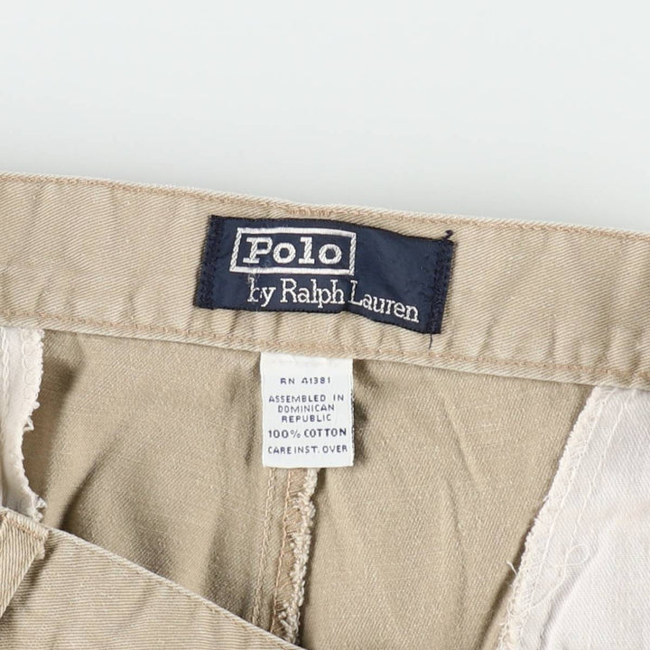 Ralph Lauren POLO by Ralph Lauren Two-pleat Chino Pants for Men, W32 equivalent cotton Beige type Vintage Second Hand