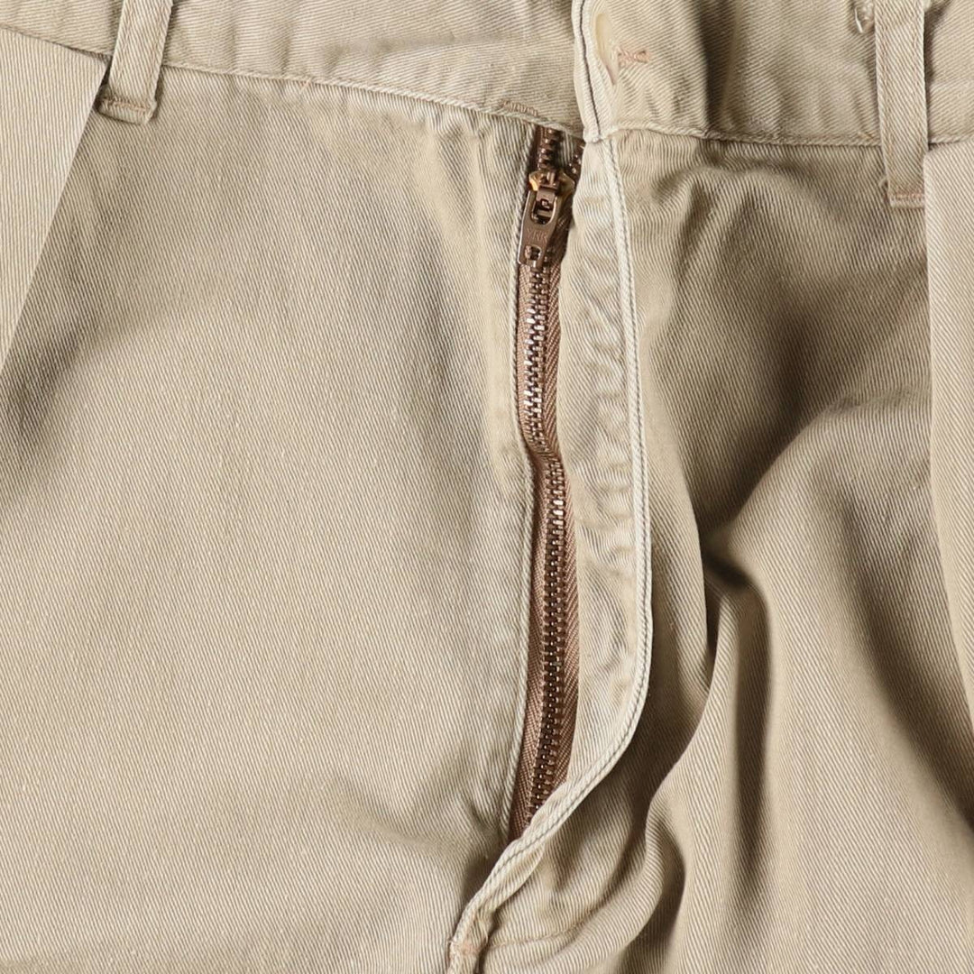 Ralph Lauren POLO by Ralph Lauren Two-pleat Chino Pants for Men, W32 equivalent cotton Beige type Vintage Second Hand