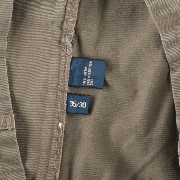 Ralph Lauren POLO by Ralph Lauren ANDREW PANT, two-pleat chino pants, men's, W35 equivalent cotton gray type Vintage Second Hand