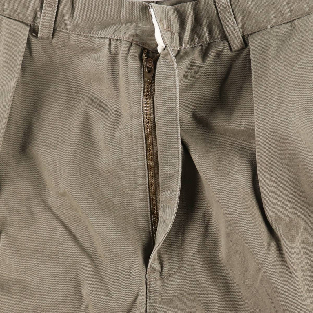 Ralph Lauren POLO by Ralph Lauren ANDREW PANT, two-pleat chino pants, men's, W35 equivalent cotton gray type Vintage Second Hand