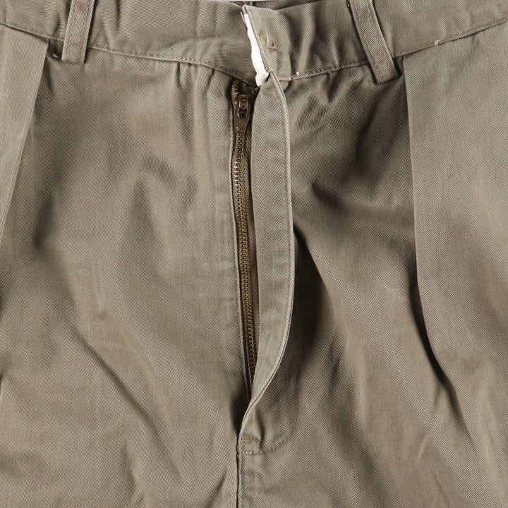 Ralph Lauren POLO by Ralph Lauren ANDREW PANT, two-pleat chino pants, men's, W35 equivalent cotton gray type Vintage Second Hand