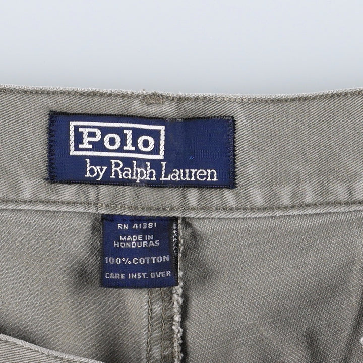 Ralph Lauren POLO by Ralph Lauren Two-pleat Chino Pants for Men, W34 equivalent cotton Khaki type Vintage Second Hand