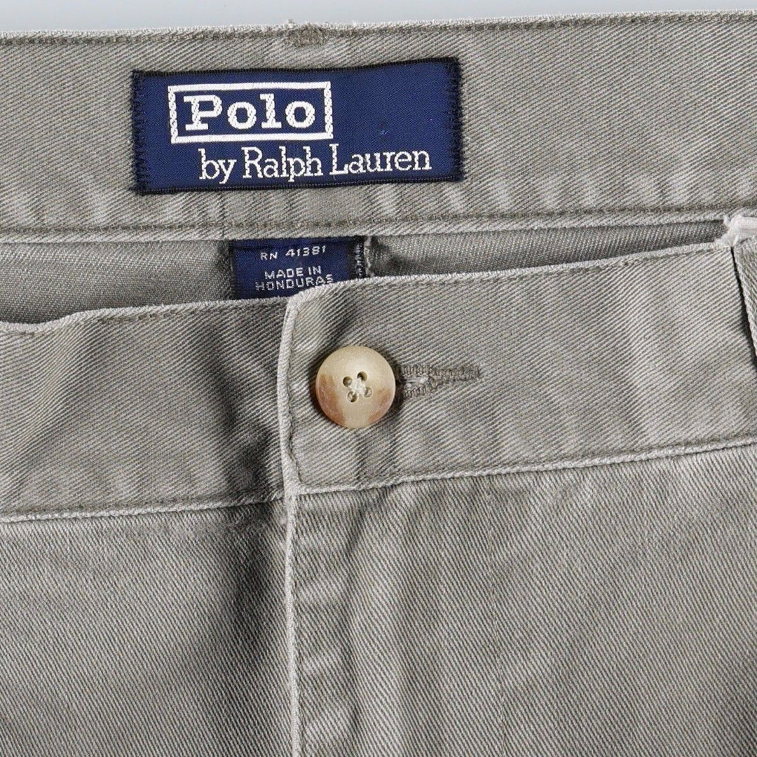 Ralph Lauren POLO by Ralph Lauren Two-pleat Chino Pants for Men, W34 equivalent cotton Khaki type Vintage Second Hand