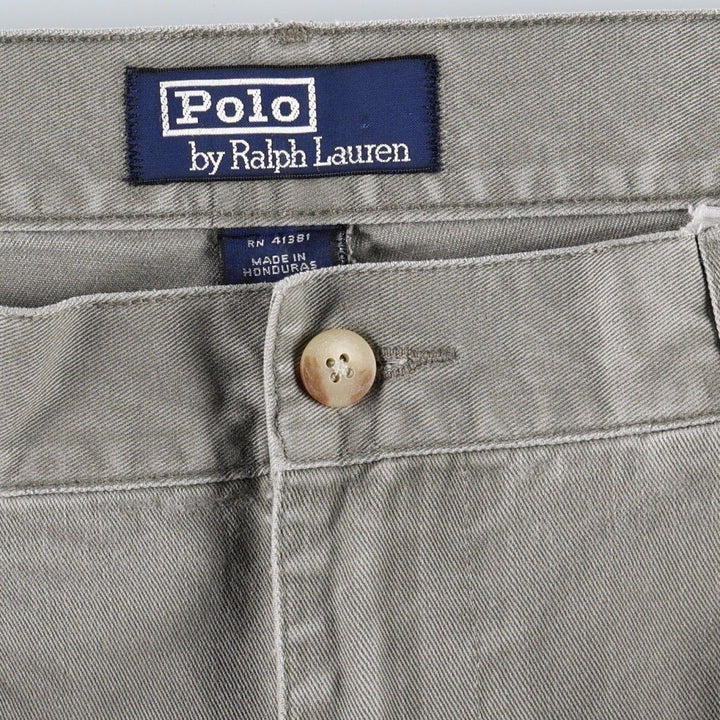 Ralph Lauren POLO by Ralph Lauren Two-pleat Chino Pants for Men, W34 equivalent cotton Khaki type Vintage Second Hand