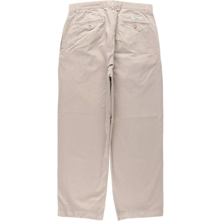 Ralph Lauren POLO by Ralph Lauren ANDREW PANT Two-pleat chino pants for men, equivalent to W33 cotton Beige type Vintage Second Hand