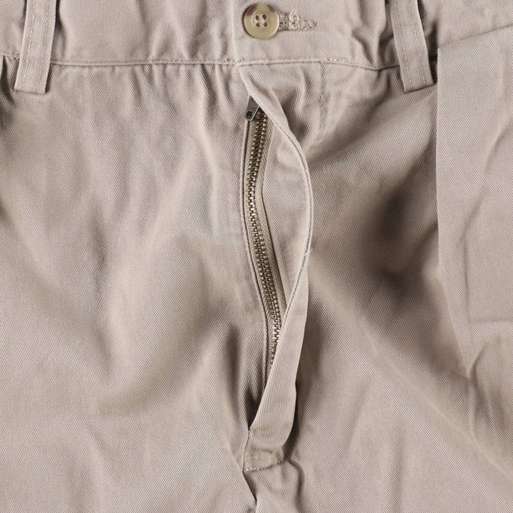 Ralph Lauren POLO by Ralph Lauren ANDREW PANT Two-pleat chino pants for men, equivalent to W33 cotton Beige type Vintage Second Hand