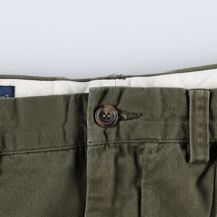 Ralph Lauren POLO by Ralph Lauren ANDREW PANT, two-pleat chino pants, men's, W32 equivalent cotton Khaki type Vintage Second Hand