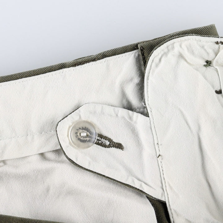 Ralph Lauren POLO by Ralph Lauren ANDREW PANT, two-pleat chino pants, men's, W32 equivalent cotton Khaki type Vintage Second Hand