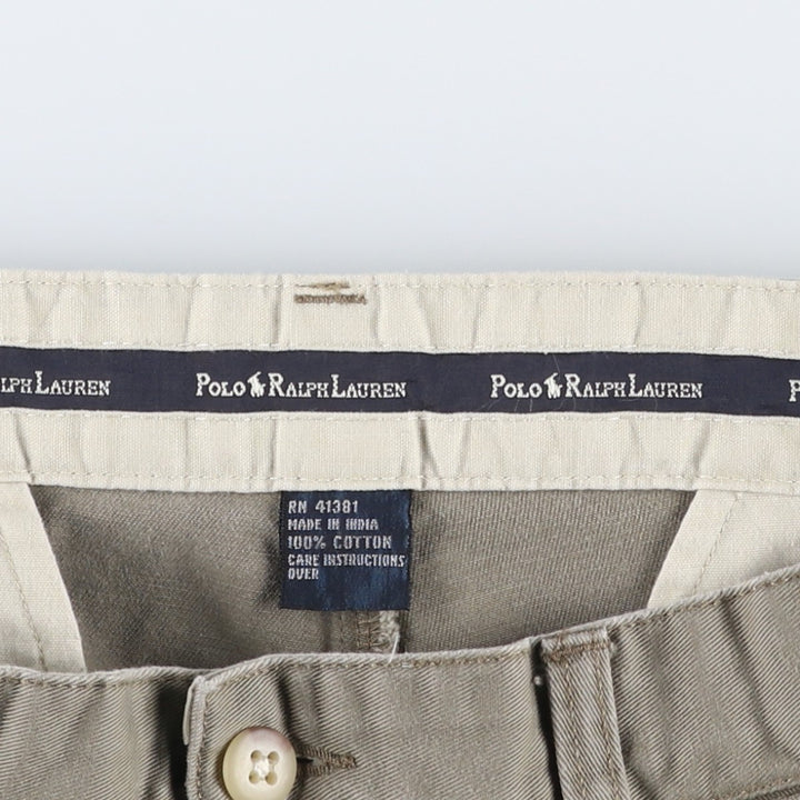 Ralph Lauren Polo Ralph Lauren Andrew Pant Two-pleat Chino Pants Men's Size W32 cotton gray type Vintage Second Hand