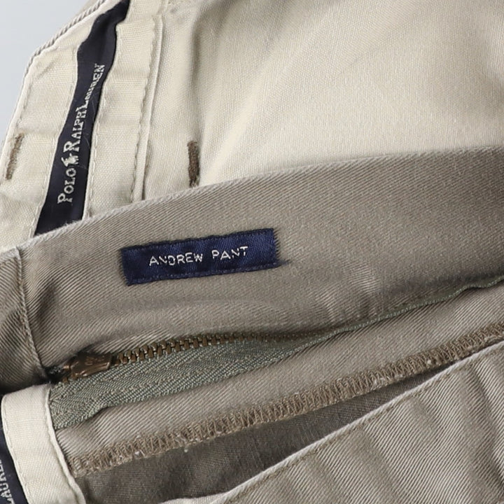 Ralph Lauren Polo Ralph Lauren Andrew Pant Two-pleat Chino Pants Men's Size W32 cotton gray type Vintage Second Hand