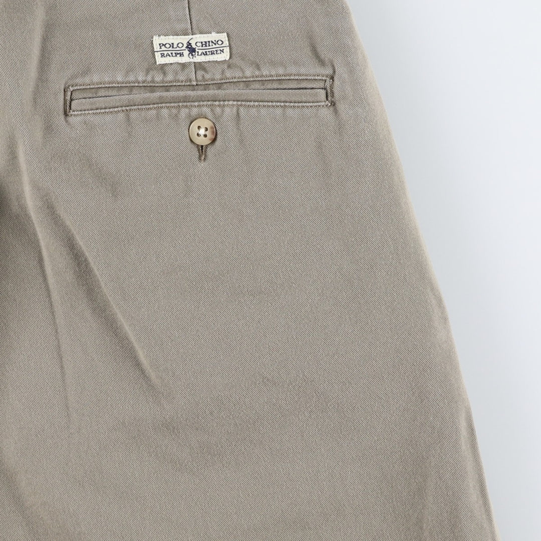 Ralph Lauren Polo Ralph Lauren Andrew Pant Two-pleat Chino Pants Men's Size W32 cotton gray type Vintage Second Hand