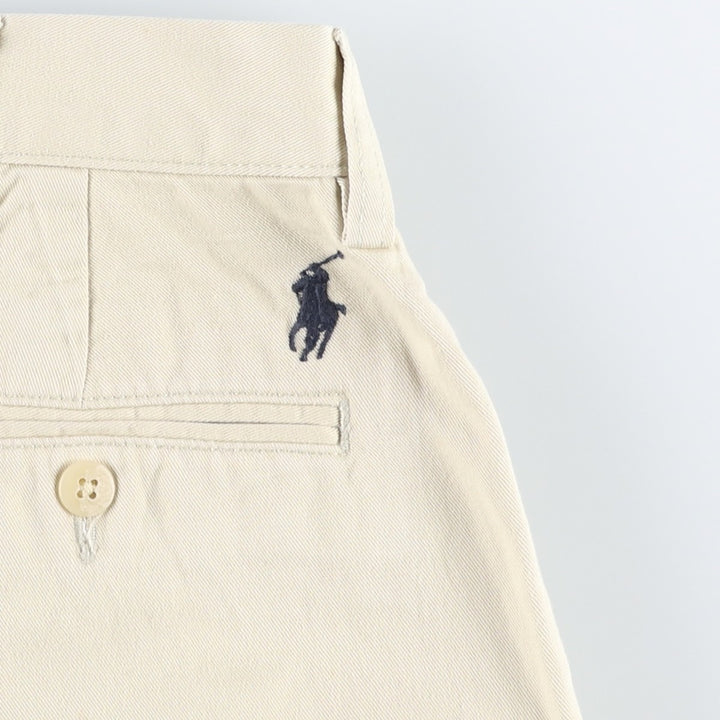 Ralph Lauren POLO by Ralph Lauren ETHAN PANT Two-pleat chino pants for men, size W34 cotton unbleached Vintage Second Hand