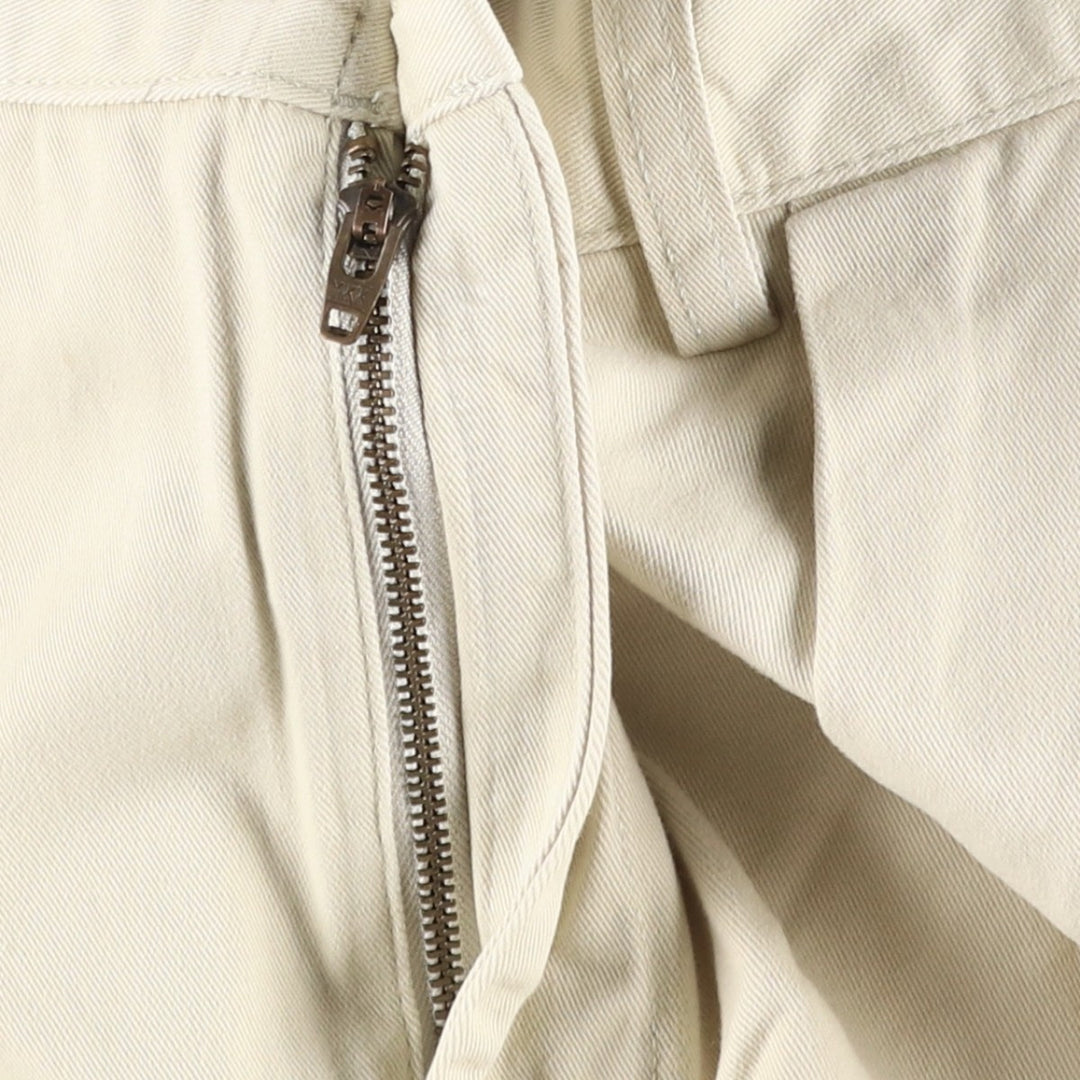 Ralph Lauren POLO by Ralph Lauren ETHAN PANT Two-pleat chino pants for men, size W34 cotton unbleached Vintage Second Hand