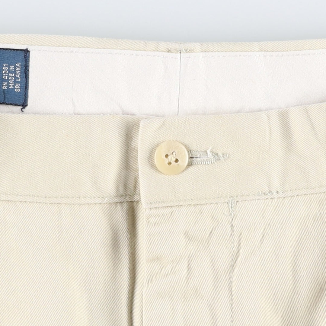 Ralph Lauren POLO by Ralph Lauren ETHAN PANT Two-pleat chino pants for men, size W34 cotton unbleached Vintage Second Hand