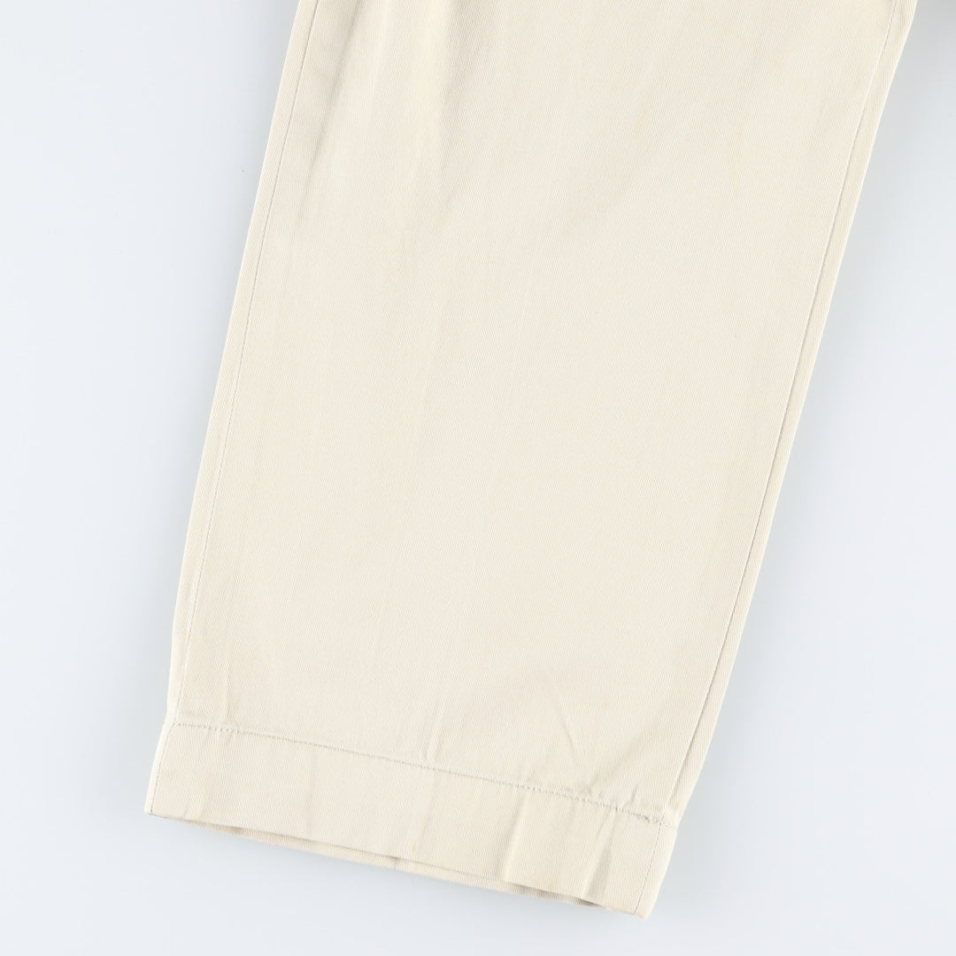 Ralph Lauren POLO by Ralph Lauren ETHAN PANT Two-pleat chino pants for men, size W34 cotton unbleached Vintage Second Hand