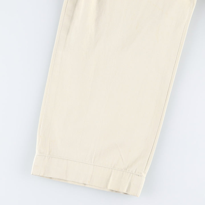 Ralph Lauren POLO by Ralph Lauren ETHAN PANT Two-pleat chino pants for men, size W34 cotton unbleached Vintage Second Hand