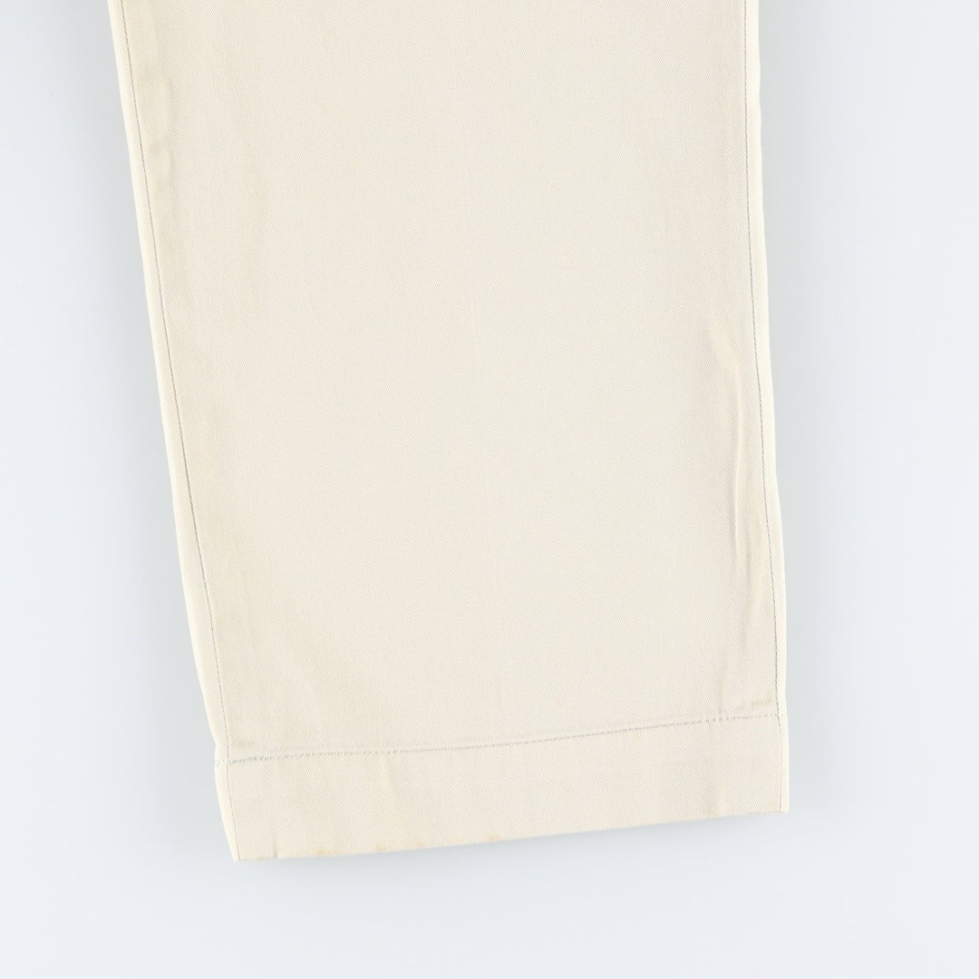Ralph Lauren POLO by Ralph Lauren ETHAN PANT Two-pleat chino pants for men, size W34 cotton unbleached Vintage Second Hand