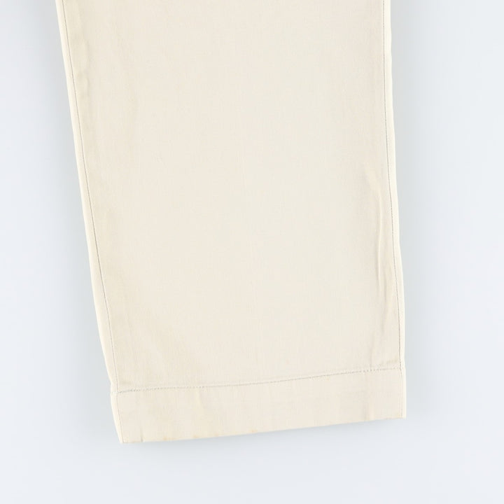 Ralph Lauren POLO by Ralph Lauren ETHAN PANT Two-pleat chino pants for men, size W34 cotton unbleached Vintage Second Hand