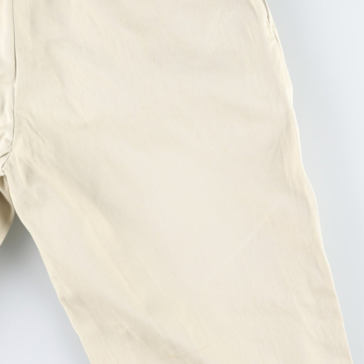 Ralph Lauren POLO by Ralph Lauren ETHAN PANT Two-pleat chino pants for men, size W34 cotton unbleached Vintage Second Hand