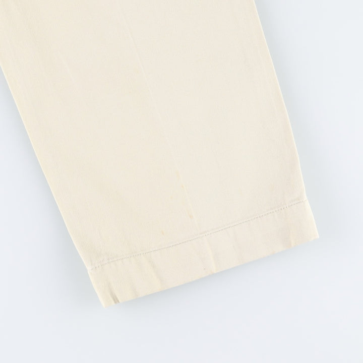 Ralph Lauren POLO by Ralph Lauren ETHAN PANT Two-pleat chino pants for men, size W34 cotton unbleached Vintage Second Hand