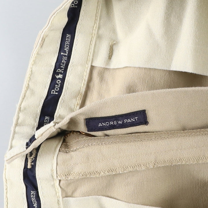 Ralph Lauren Polo Ralph Lauren ANDREW PANT Two-pleat Chino Pants Men's W31 (approx.) cotton Beige type Vintage Second Hand