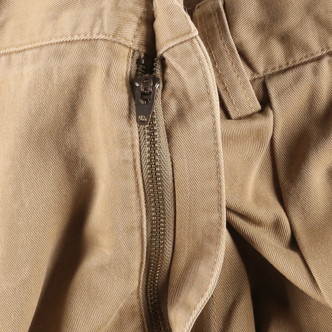 Ralph Lauren POLO by Ralph Lauren ANDREW PANT Two-pleat chino pants for men, equivalent to W34 cotton Beige type Vintage Second Hand