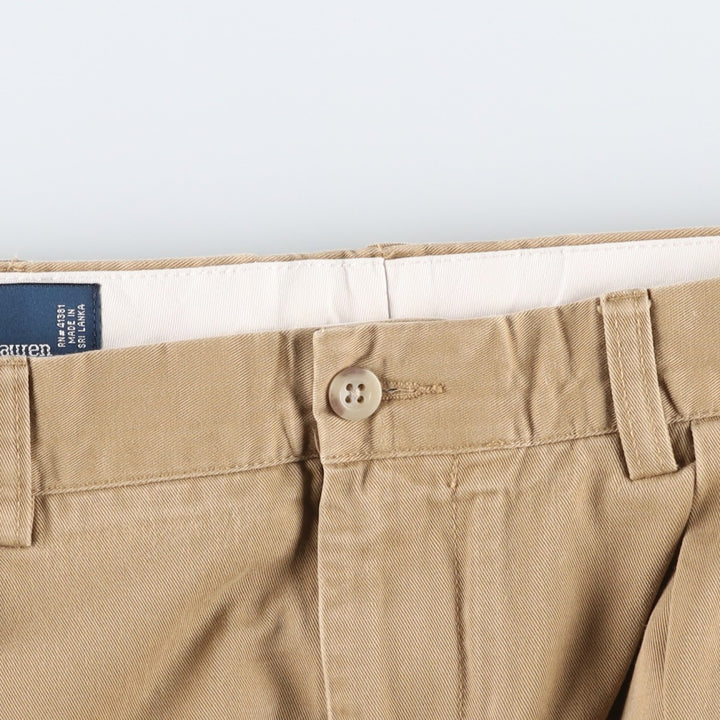 Ralph Lauren POLO by Ralph Lauren ANDREW PANT Two-pleat chino pants for men, equivalent to W34 cotton Beige type Vintage Second Hand