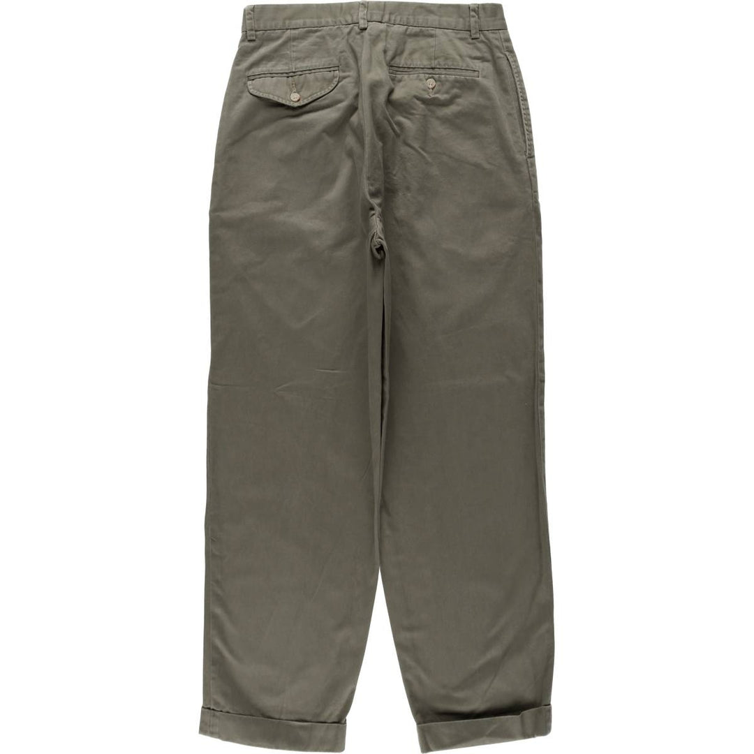Ralph Lauren POLO by Ralph Lauren Two-pleat Chino Pants for Men, W30 equivalent cotton Beige type Vintage Second Hand