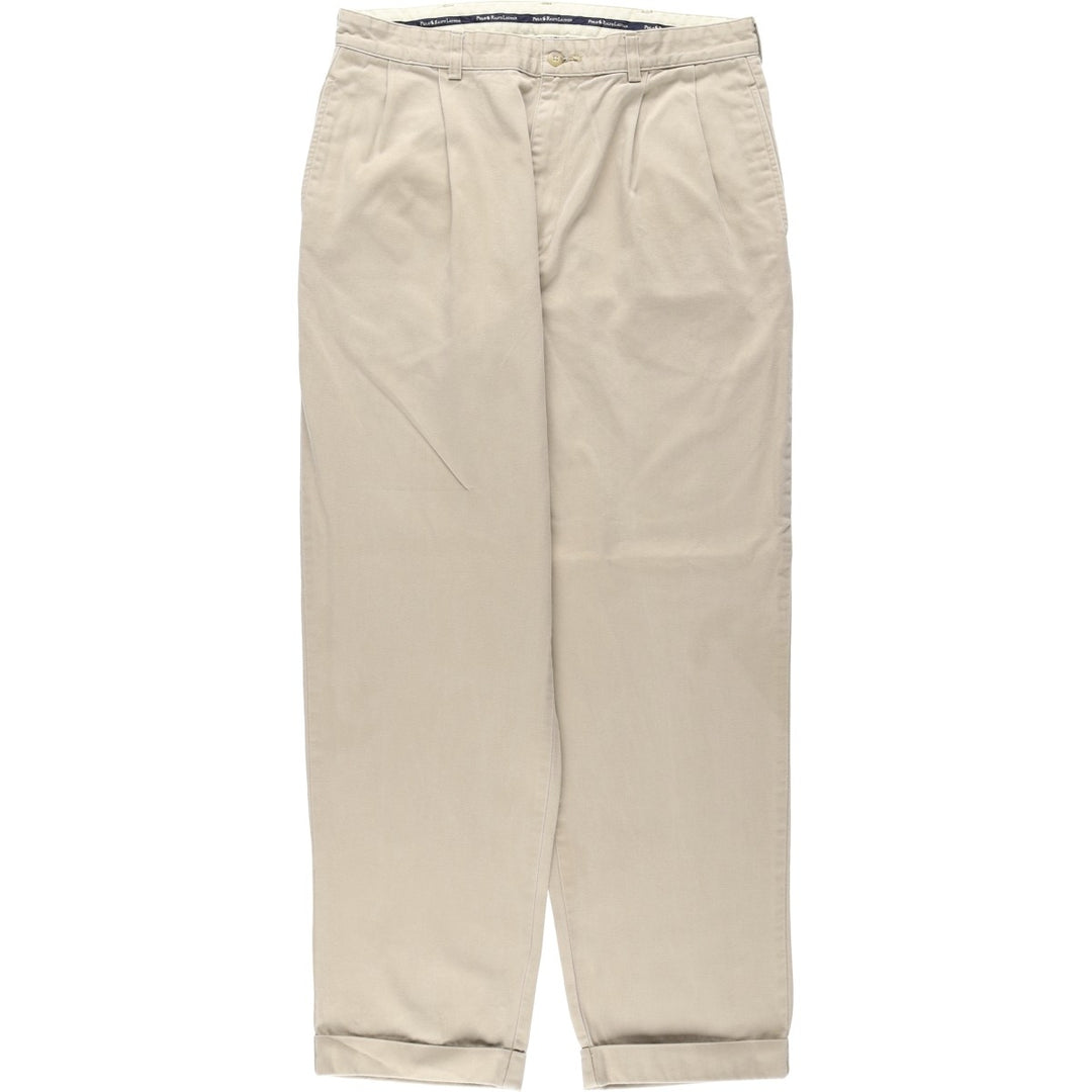 Ralph Lauren Polo Ralph Lauren HAMMOND PANT Two-pleat Chino Pants Men's W33 equivalent cotton Beige type Vintage Second Hand