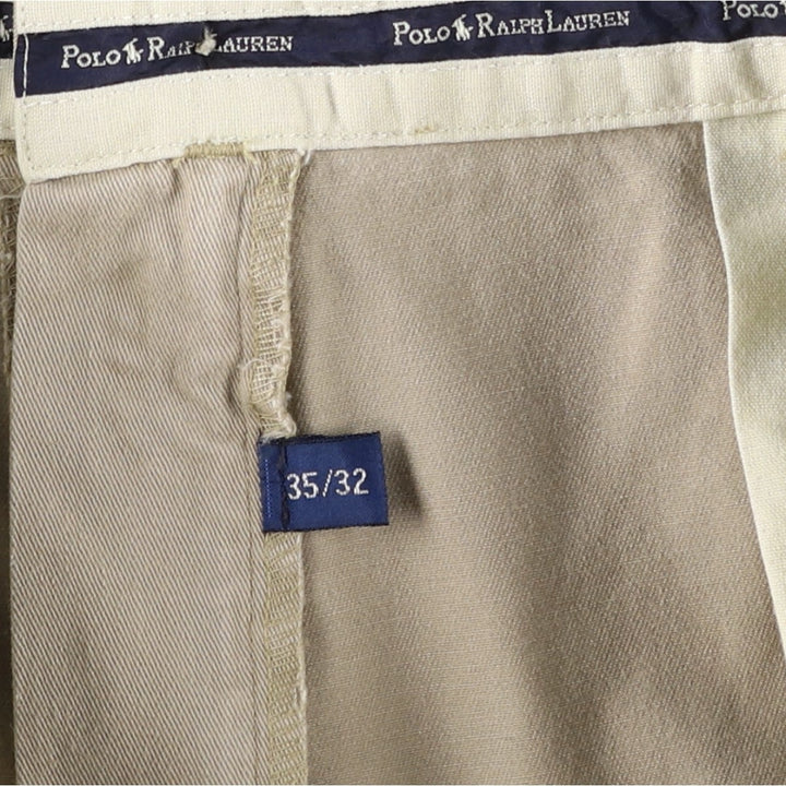 Ralph Lauren Polo Ralph Lauren HAMMOND PANT Two-pleat Chino Pants Men's W33 equivalent cotton Beige type Vintage Second Hand
