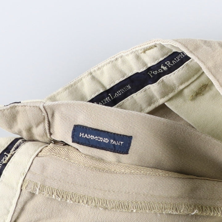 Ralph Lauren Polo Ralph Lauren HAMMOND PANT Two-pleat Chino Pants Men's W33 equivalent cotton Beige type Vintage Second Hand