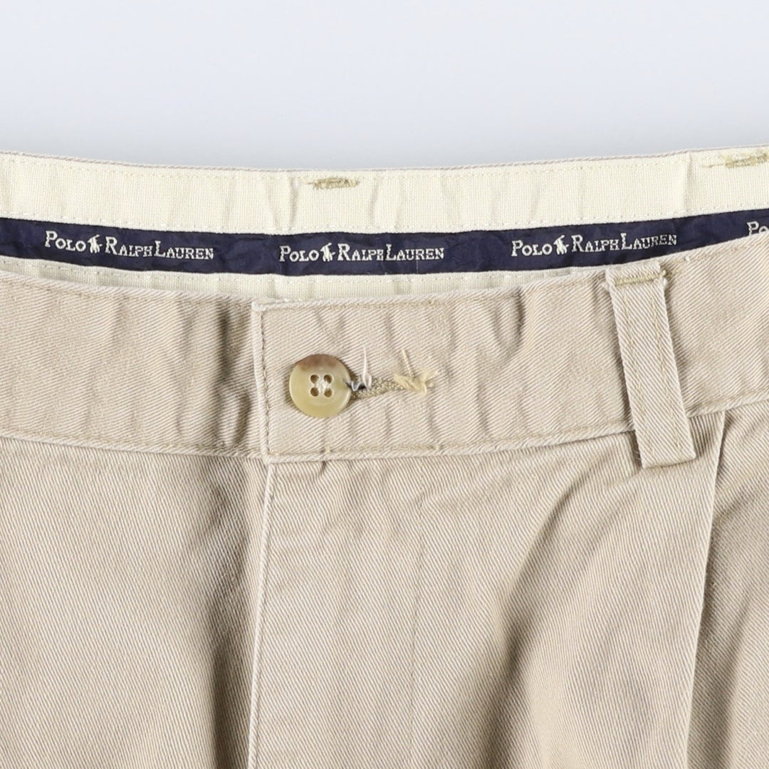 Ralph Lauren Polo Ralph Lauren HAMMOND PANT Two-pleat Chino Pants Men's W33 equivalent cotton Beige type Vintage Second Hand
