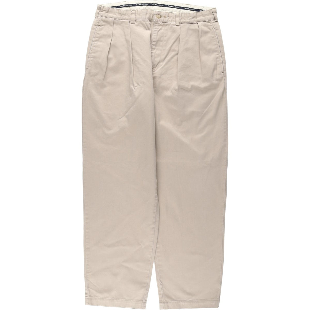 Ralph Lauren Polo Ralph Lauren Andrew Pant Two-pleat Chino Pants Men's Size W33 cotton Beige type Vintage Second Hand