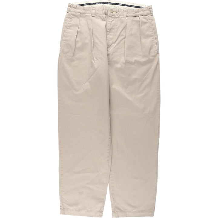 Ralph Lauren Polo Ralph Lauren Andrew Pant Two-pleat Chino Pants Men's Size W33 cotton Beige type Vintage Second Hand