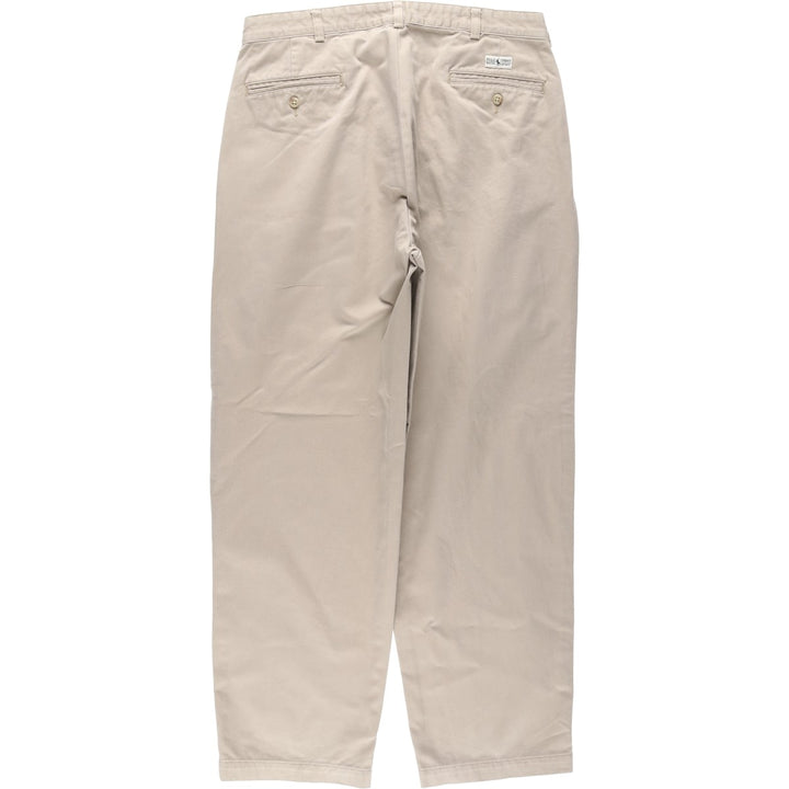 Ralph Lauren Polo Ralph Lauren Andrew Pant Two-pleat Chino Pants Men's Size W33 cotton Beige type Vintage Second Hand