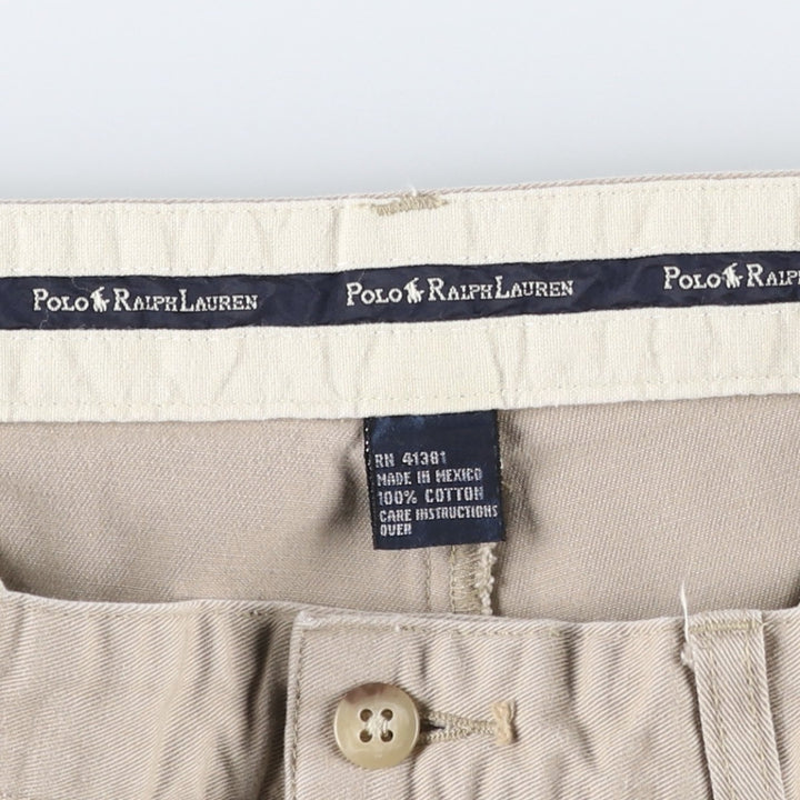 Ralph Lauren Polo Ralph Lauren Andrew Pant Two-pleat Chino Pants Men's Size W33 cotton Beige type Vintage Second Hand