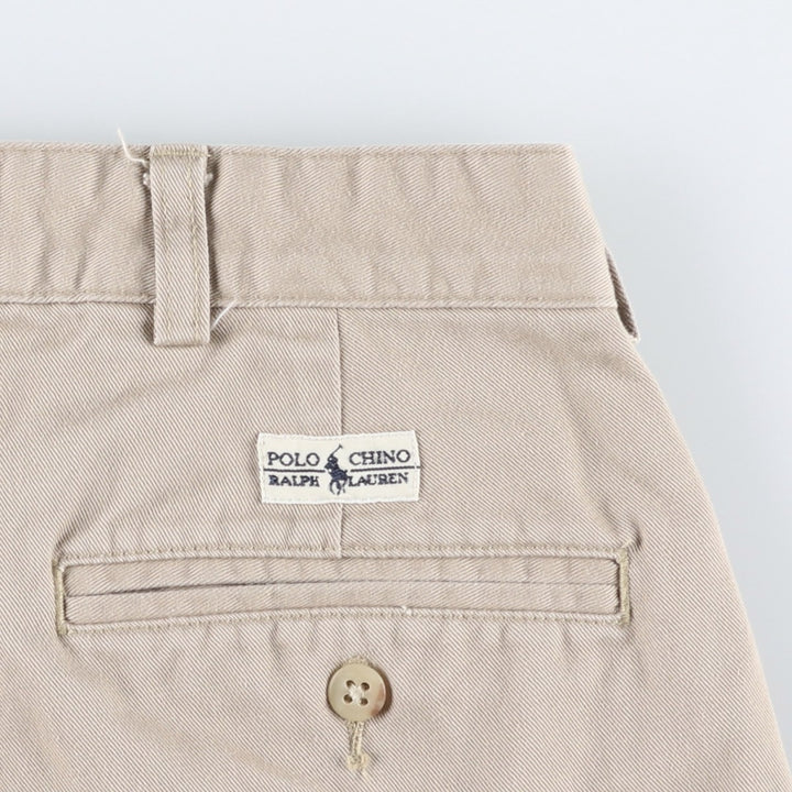 Ralph Lauren Polo Ralph Lauren Andrew Pant Two-pleat Chino Pants Men's Size W33 cotton Beige type Vintage Second Hand