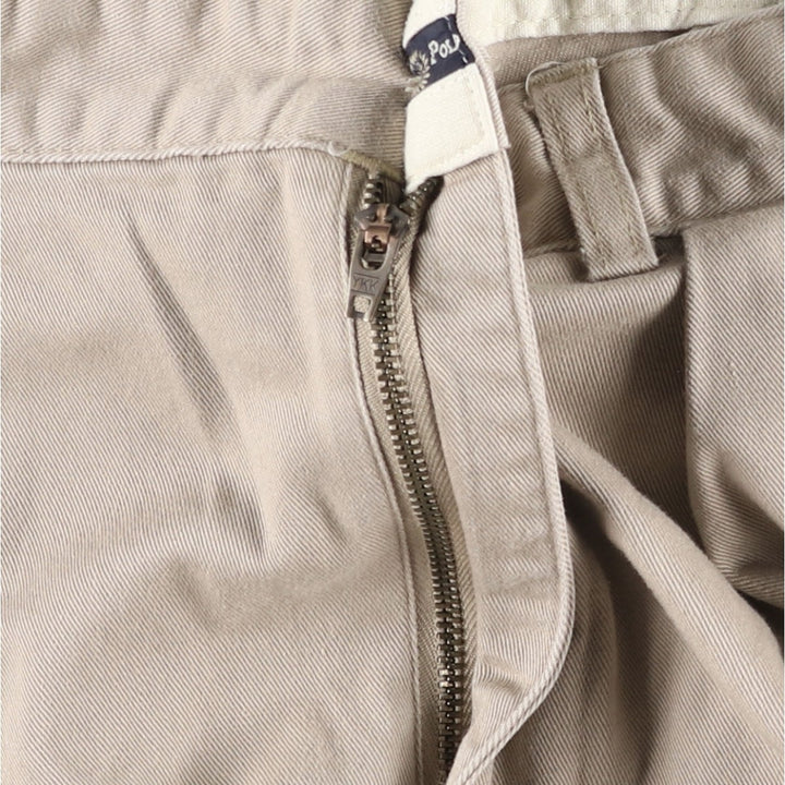 Ralph Lauren Polo Ralph Lauren Andrew Pant Two-pleat Chino Pants Men's Size W33 cotton Beige type Vintage Second Hand