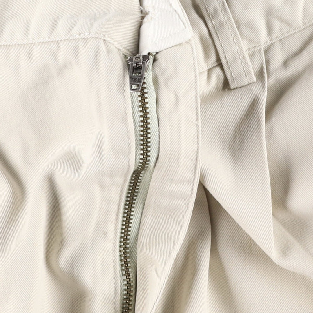 Ralph Lauren POLO by Ralph Lauren HAMMOND PANT, two-pleat chino pants, men's, w34 equivalent cotton Beige type Vintage Second Hand