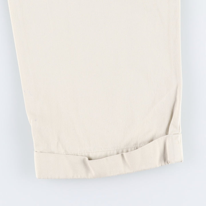 Ralph Lauren POLO by Ralph Lauren HAMMOND PANT, two-pleat chino pants, men's, w34 equivalent cotton Beige type Vintage Second Hand