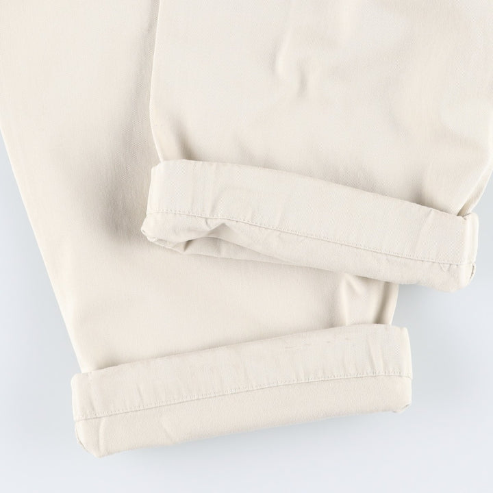 Ralph Lauren POLO by Ralph Lauren HAMMOND PANT, two-pleat chino pants, men's, w34 equivalent cotton Beige type Vintage Second Hand
