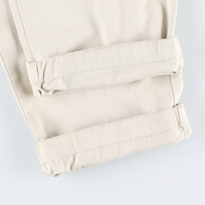 Ralph Lauren POLO by Ralph Lauren HAMMOND PANT, two-pleat chino pants, men's, w34 equivalent cotton Beige type Vintage Second Hand