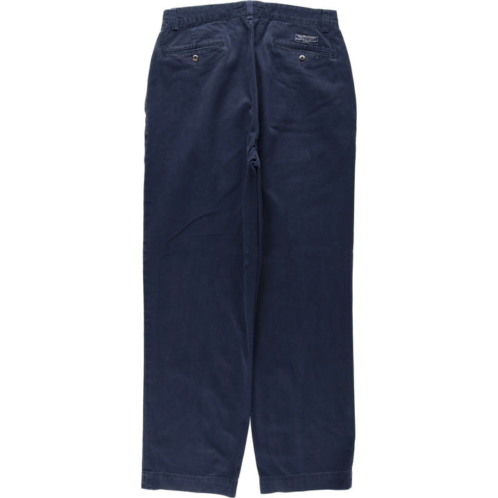 Ralph Lauren POLO by Ralph Lauren ANDREW PANT Two-pleat chino pants for men, W30 equivalent cotton navy blue type Vintage Second Hand